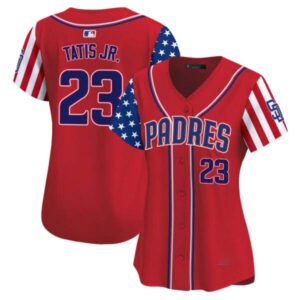 Women’s San Diego Padres 2025 Independence Day Vapor Premier Limited Jersey – All Stitched