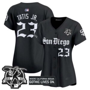 Women’s San Diego Padres ‘Gothic Edition’ Vapor Premier Limited Jersey – All Stitched