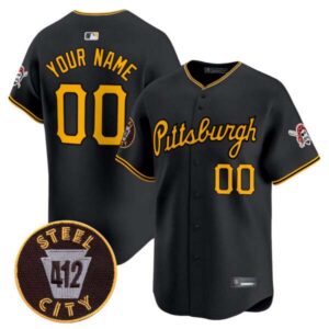 Pittsburgh Pirates 412 Patch Vapor Premier Limited Custom Jersey V4 – All Stitched