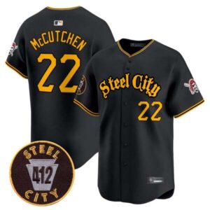 Men’s Pittsburgh Pirates 412 Patch Vapor Premier Limited Jersey – All Stitched