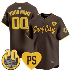 Padres “For Peter” & Petco Park 20th Patch Vapor Premier Limited Custom Jersey V3 – All Stitched