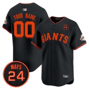 San Francisco Giants 2024 Willie Mays Patch Vapor Premier Limited Custom Jersey V3 – All Stitched