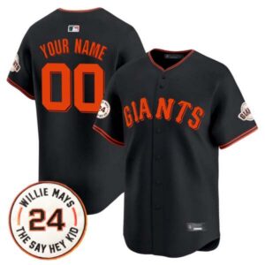 San Francisco Giants 2025 Willie Mays Patch Vapor Premier Limited Custom Jersey – All Stitched