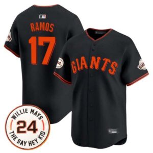 Men’s San Francisco Giants 2025 Willie Mays Patch Vapor Premier Limited Jersey – All Stitched