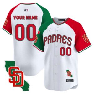 Padres Mexico California Patch Vapor Premier Limited Custom Jersey V4 – All Stitched