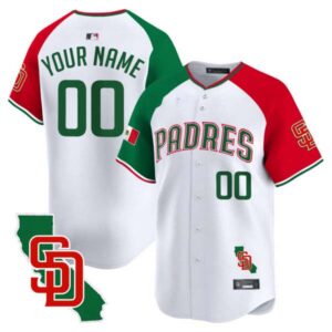 Padres Mexico California Patch Vapor Premier Limited Custom Jersey V5 – All Stitched