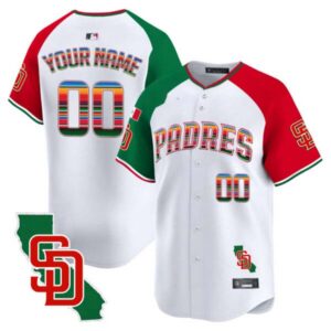 Padres Mexico California Patch Vapor Premier Limited Custom Jersey V3 – All Stitched