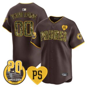 Padres “For Peter” & Petco Park 20th Patch USMC Vapor Premier Limited Custom Jersey V2 – All Stitched