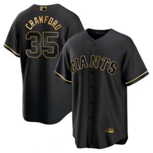 Men’s San Francisco Giants Black Limited & Gold Jersey – All Stitched