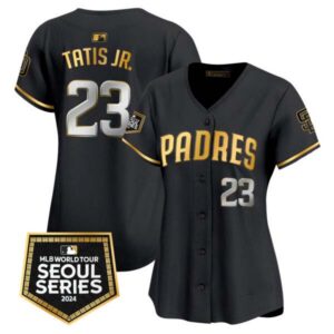Women’s Padres 2024 World Tour Seoul Series Patch Vapor Premier Limited Jersey – All Stitched