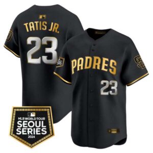 Men’s Padres 2024 World Tour Seoul Series Patch Vapor Premier Limited Jersey – All Stitched