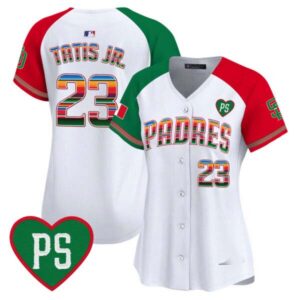Women’s Padres Mexico “For Peter” Patch Vapor Premier Limited Jersey – All Stitched