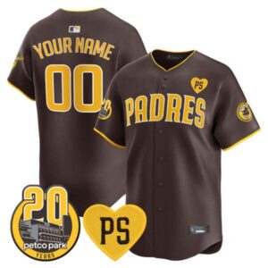 Padres “For Peter” & Petco Park 20th Patch Vapor Premier Limited Custom Jersey – All Stitched