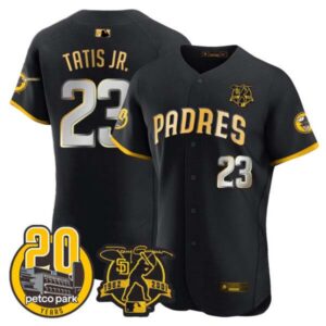 Men’s Padres Tony Gwynn & Petco Park 20th Patch Vapor Premier Elite Jersey – All Stitched