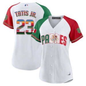 Women’s San Diego Padres Mexico Cool Base Limited Jersey V2 – All Stitched