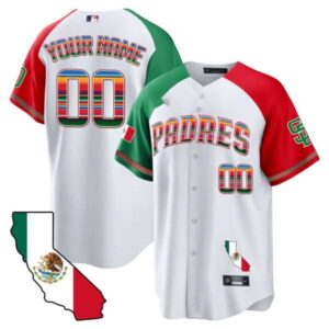 Padres California Map Cool Base Custom Jersey – All Stitched