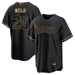Men’s San Diego Padres Black Limited & Gold Jersey – All Stitched