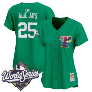 Women’s Toronto Blue Jays Throwback Vapor Premier Limited Jersey – 2025 World Series Patch – All Stitched