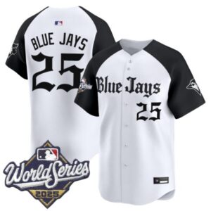 Men’s Toronto Blue Jays 2025 World Series Vapor Premier Limited Jersey V2 – Gothic North Edition – All Stitched