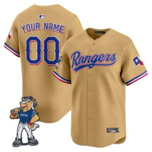 Texas Rangers – Rangers Captain Patch Vapor Premier Limited Custom Jersey – All Stitched