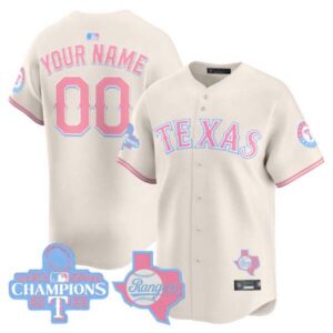 Texas Rangers Bubblegum Pink Vapor Premier Limited Custom Jersey – All Stitched