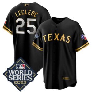 José Leclerc Texas Rangers 2023 World Series Patch Cool Base Jersey – All Stitched