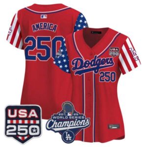 Women’s Los Angeles Dodgers “America250 Edition” Vapor Premier Limited Jersey V2 – All Stitched