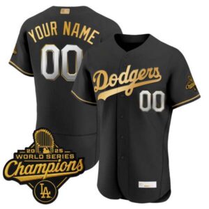 Los Angeles Dodgers “Gold Collection” Premier Elite Custom Jersey – All Stitched