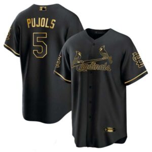 Men’s Albert Pujols Arizona Cardinals White Gold & Black Gold Jersey – All Stitched
