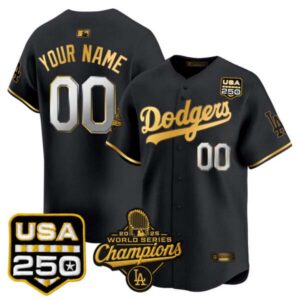 Dodgers 2025 World Series Champions & 250America Patch Vapor Premier Limited Custom Jersey – All Stitched