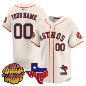 Houston Astros ‘Willie Nelson Patch’ Vapor Premier Limited Custom Jersey – All Stitched