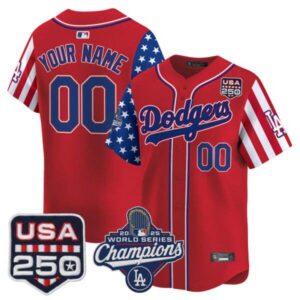 Los Angeles Dodgers “America250 Edition” Vapor Premier Limited Custom Jersey V2 – All Stitched