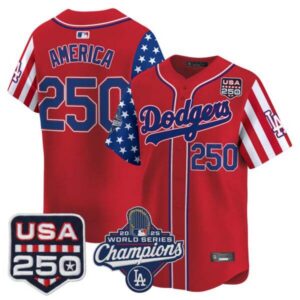 Men’s Los Angeles “Dodgers America250” Edition Vapor Premier Limited Jersey V2 – All Stitched
