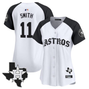 Women’s Houston Astros ‘Old English Edition’ Vapor Premier Limited Jersey – All Stitched