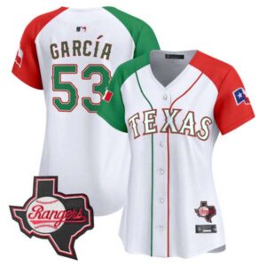 Women’s Texas Rangers Mexico Texas Patch Vapor Premier Limited Jersey – All Stitched