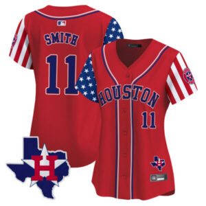 Women’s Houston Astros 2025 Independence Day Vapor Premier Limited Jersey V2 – All Stitched