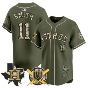 Men’s Astros Armed Forces Day Vapor Premier Limited Jersey V2 – All Stitched