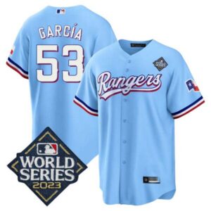 Men’s Texas Rangers 2023 World Series Cool Base Jersey – All Stitched