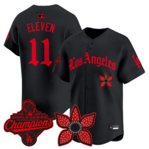 Dodgers 2025 World Series Champions x Stranger Things Vapor Premier Jersey – All Stitched
