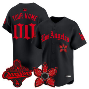 Dodgers 2025 World Series Champions x Stranger Things Vapor Premier Custom Jersey – All Stitched