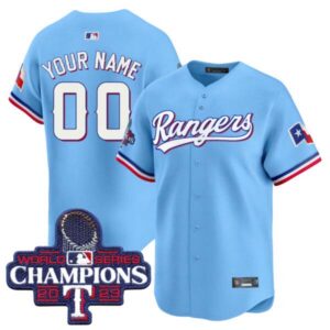 Texas Rangers World Series Champions Vapor Premier Limited Custom Jersey – All Stitched