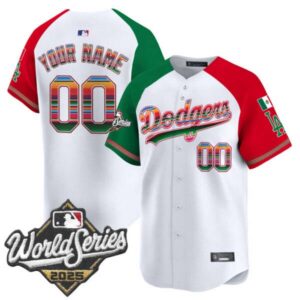 Dodgers Mexico 2025 World Series Vapor Premier Limited Custom Jersey – All Stitched