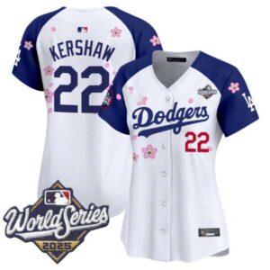 Women’s Dodgers 2025 World Series x Tokyo Series Vapor Premier Limited Jersey V2 – Stitched