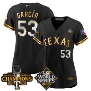 Women’s Texas Rangers 2023 World Series Champions Baseball Jersey V4 – All Stitched
