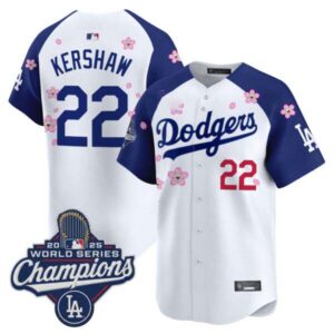 Men’s Dodgers 2025 World Series Champions x Tokyo Series Vapor Premier Limited Jersey – Stitched