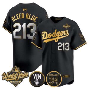 Men’s Dodgers 2025 World Series Vapor Premier Limited Jersey – Vin Scully & Fernando Patch – All Stitched