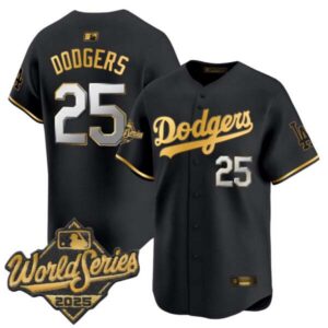 Men’s Dodgers 2025 World Series Vapor Premier Limited Jersey – All Stitched