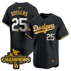 Men’s Dodgers 2025 National League Champions Vapor Premier Limited Jersey – All Stitched