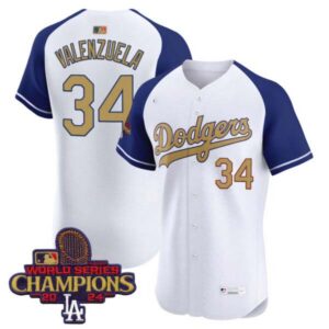 Men’s Dodgers 2025 Gold Vapor Premier Elite Jersey – All Stitched