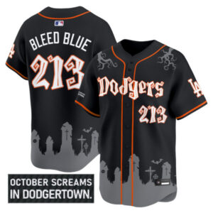 Men’s Los Angeles Dodgers ‘Halloween Edition’ Premier Limited Jersey – Stitched